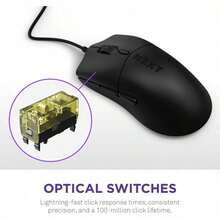 NZXT Lift 2 Symm Ratón para Juegos con Cable simétrico y Ligero Diseño Ligero de 58 g Tasa de sondeo de 8K Interruptores ópticos Sensor óptico PPP de 26K Pies de PTFE 100% - Negro22 - Ver 5