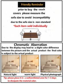 1pc Versatile Chenille Sofa Cushion Cover, Modern Minimalist Non-Slip Sofa Seat Pad, Dust-Proof And Washable Sofa Slipcover, Soft And Colorfast, Pet-Friendly Protector Fit For Bedroom, Office, Living Room Combination Furniture, L-Shaped Sofa And 1/2/3/4-Seat Sofa - Khaki - View 12
