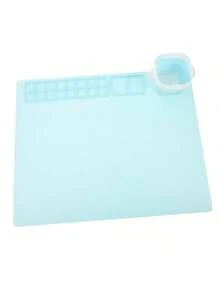 1pc Large Non-Stick Silicone Craft Mat, 20x16 Inch Oversized Silicone Craft Mat With Folding Cup, Non-Stick Silicone Pad For Painting, Carving, Resin Crafts, Art Supplies, Chinese New Year Decorations