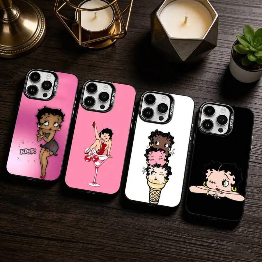 G-Girl G-Betty-Es-BoOpS Phone Case For  17,16,15,14,13,12,11 Plus,Pro Max,XS,Colored Silver Phone Case.Christmas Accessories. Silicone Phone Case Cheap Anime Mobile Phone Case 16 Pro Max Case Pink Christmas Funda Para Bear Phone Case Cover De Cover 17 Pro Max New Year Mobile Phone Case - Z2 - 查看 1