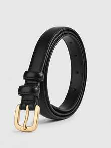 高品质女士PU休闲时尚百搭腰带，适合日常休闲、商务、用餐、约会等各种场合，可搭配牛仔裤、休闲裤，四季皆宜，是馈赠亲朋好友的完美之选。 - 黑色 - 查看 15