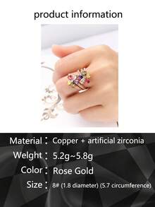 时尚创意彩色花朵女士戒指情人节 - 彩色 - 查看 6