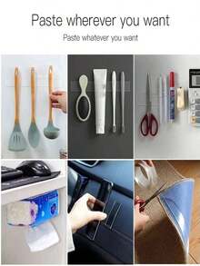 1 Roll Of Heavy Duty Strong Double Sided Tape For Hanging Pictures, Mutual Decoration, Mutual, Etc. Reusable Strong Adhesive Multi-Purpose Waterproof Transparent Double Sided Tape - Suitable For Home, Kitchen, Office And Car Super Strong Double Sided Tape Super Strong Adhesive Non-Slip Tape Waterproof Transparent Tape Kitchen Bathroom Workshop Strong Traceless Double Sided Tape Multi-Scene Use Can Be Cut - 清除 - 查看 7