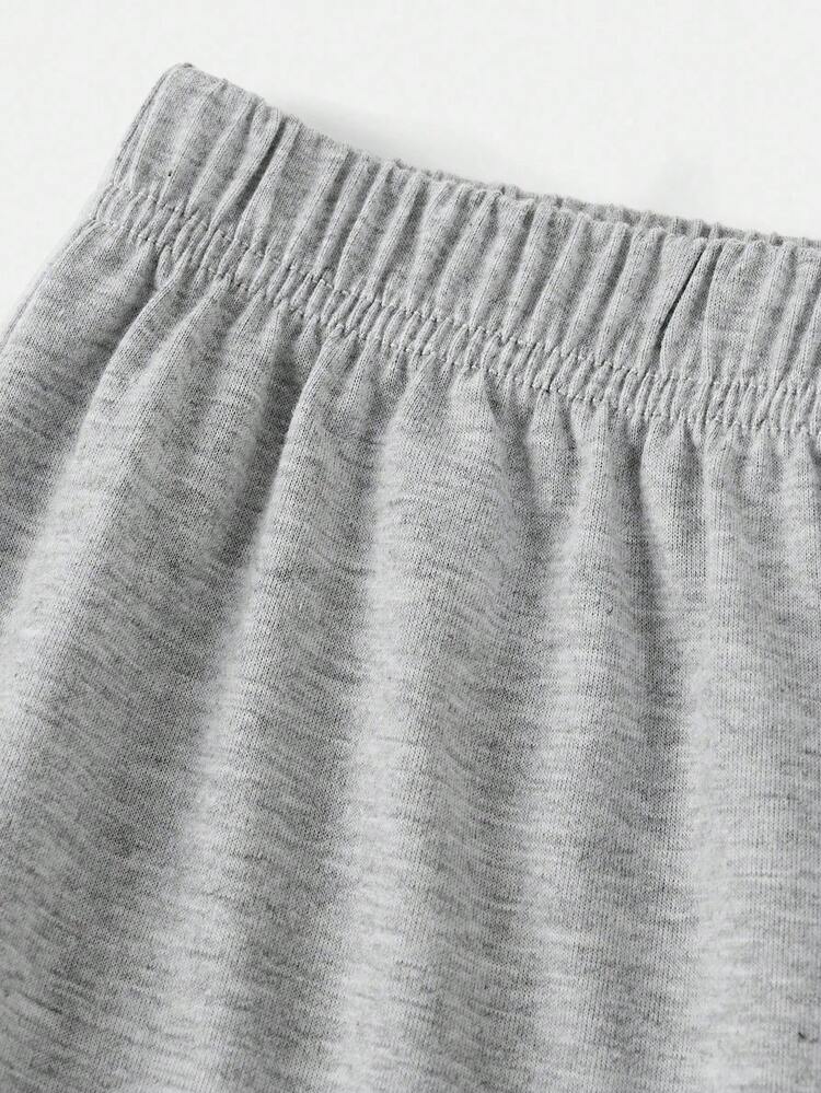 Toddler Girls' Bow Print Short Sleeve Top And Loose Fit Pants Set - Grey - View 5