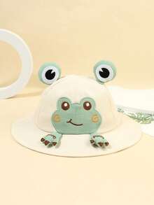 1pc Toddler Frog Print Sun Hat, Cute & Versatile, Suitable For Spring/Summer - Frog - View 2