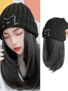 18 Inch Synthetic Wig, Fashionable Teddy Bear Braided Headband, Suitable For Everyday Wear In Autumn/Winter - Multicolor - View 15