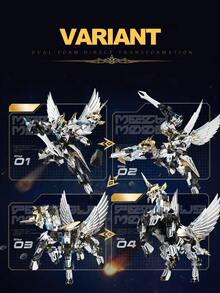 703pcs Transforming Building Blocks Model, Transforming Robot Building Blocks Set, Flying War Horse Collectible Memorabilia, Living Room Decor, Orc Assembly Building Blocks Toy, Best Holiday Gift - Multicolor - View 5