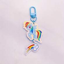 My Little Pony Creative Acrylic Keychain For Backpacks - Fluttershy Rarity Twilight Sparkle Pinkie Pie - Adorable Accessory Compact And Cute, Pairs Perfectly With Any Bag Or Backpack Accessory. Ideal For School And Office Use. The Perfect Gift For Young People On Birthdays, Christmas, And Back-To-School Season. Suitable For Birthday Celebrations, Ideal As A Friend Gift, Or Commemorative Present. - Multicolor - View 7