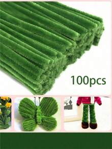 100/400/525/800件管刷清潔工具手工製品，DIY手工花束包裝裝飾套組（粉紅色），柔軟蓬鬆材質，可用於製作玫瑰、鬱金香、向日葵等花卉，畢業與學校禮物 - 彩色 - 查看 14