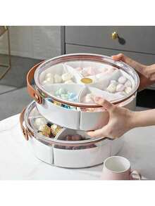 Transparent Portable Simple Dried Fruit Box With Lid Compartmentalized Sealed - A - 查看 2