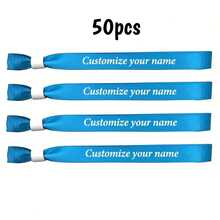 [Custom] Personalized Party Wristbands, Disposable Ribbon Bracelets, Conference Event Check-In Wristbands, Customized, Suitable For Events, Birthdays, Weddings, Group Gatherings, Music Festivals And Concerts, Adding A Festive Atmosphere To Music Concerts And Holiday Celebrations - Multicolor - View 23