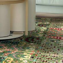 A Plush Cashmere-Inspired Green Home Decor Carpet Featuring Warm, Comfortable Washable Patterns With Anti-Slip Designs. This Turkish Retro-Style Large-Format Carpet Is Perfect For Living Rooms, Bedrooms, And Outdoor Spaces, Offering Versatile Styling For Sofas, Door Mats, And Cafe Areas. Its Slip-Resistant Surface Ensures Easy Maintenance, Machine-Washable Properties, And Multiple Size Options To Suit Various Needs. - Multicolor - View 5