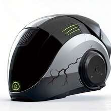 1pc Lightning Motorcycle Vinyl Decal Sticker, Waterproof & Sunproof, Suitable For Motorcycle, Helmet, Car Hood, Windshield Decoration - A - View 4