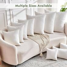 18/20/21/14x21 英寸白色羽绒抱枕芯，柔软蓬松，沙发/床垫，防下陷快速回弹，低异味 - 白色 - 查看 9