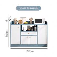 110cm Armario De Almacenamiento Con Cajón Para Cocina - Azul - Ver 2