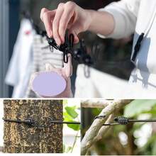 Camping Clothesline Portable 12 Clothespins, Black Camping Accessories Travel Clothesline For Outdoor Indoor, For Indoor And Outdoor Laundry Drying Line,Outdoor Camping Accessories - Black - View 12