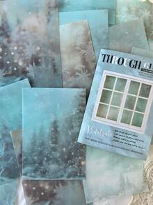 20张/1包 冬日霜冻森林PET贴纸套装 - 透明美观的剪贴簿日记装饰用品 - 彩色 - 查看 3