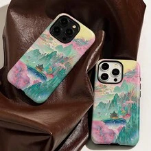Funda de Teléfono 2 en 1, Duradera y a Prueba de Golpes, a la Moda y Bien Mantenida, Adecuada para iPhone 16, 15, 14, 13, 12, 11, 8, 7, Plus, Pro, Max, etc., Regalo Ideal para Amigos, Accesorios de Teléfono a la Moda, Excelente Regalo de Cumpleaños. FEE0 - Colores mixtos - Ver 1