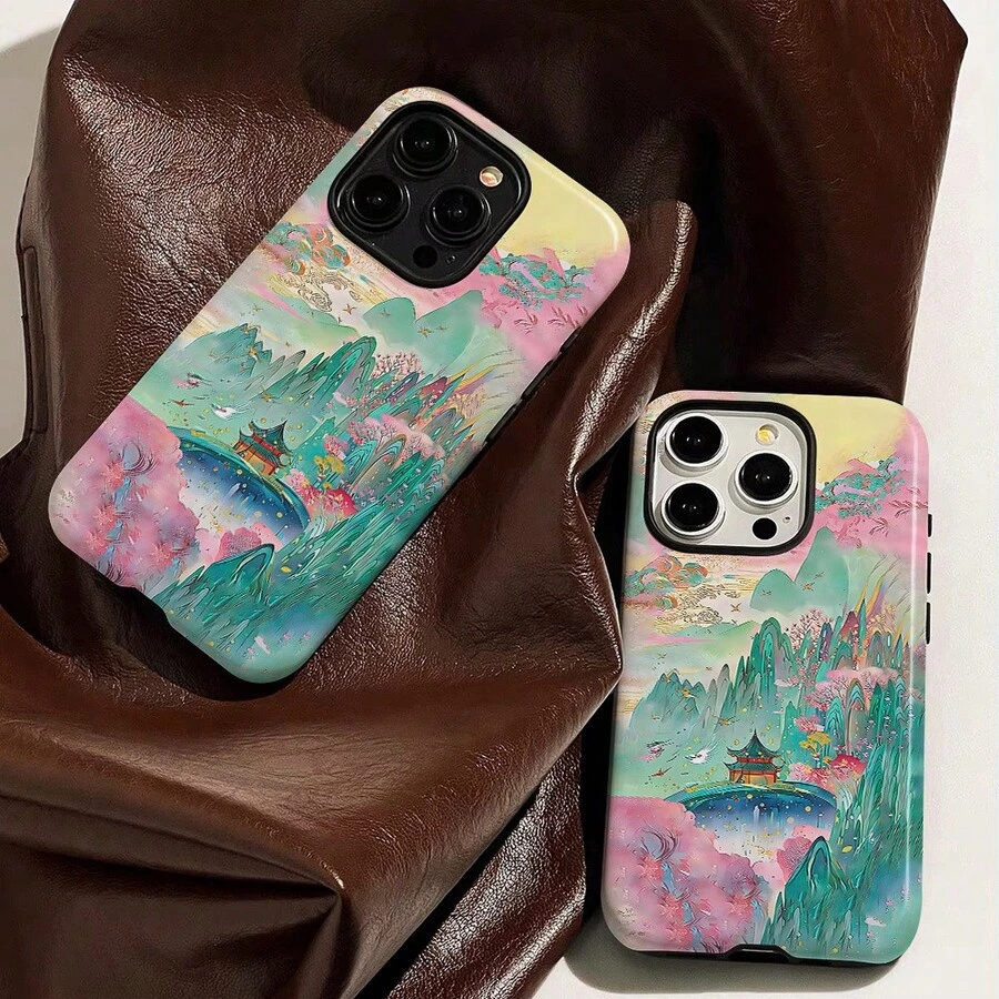 Funda de Teléfono 2 en 1, Duradera y a Prueba de Golpes, a la Moda y Bien Mantenida, Adecuada para iPhone 16, 15, 14, 13, 12, 11, 8, 7, Plus, Pro, Max, etc., Regalo Ideal para Amigos, Accesorios de Teléfono a la Moda, Excelente Regalo de Cumpleaños. FEE0 - Colores mixtos - Ver 1