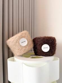 1 Roll DIY Yarn Seahorse Fur Knitting Yarn Balls For Scarf, Sweater, Style Bicolor Blended Yarn 80g, Modern Home Knitting Material