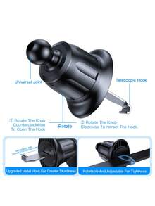 حامل هاتف للسيارة بكوب شفط، حامل ملاحة للسيارة موديل 2026 قابل للدوران 360 درجة بكوب شفط مضاد للاهتزاز، خطاف لفتحة التهوية، حامل هاتف عمودي وأفقي عالمي لا يعيق الرؤية متوافق مع أجهزة وأندرويد، هدية لعيد الميلاد والأسرة والأصدقاء لهدايا الشتاء، ملحقات السيارة ذات تحمل قوي - متعدد الألوان - مشاهدة 8