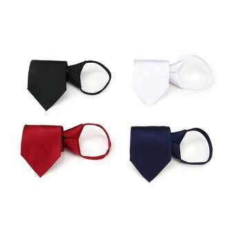 1 pieza Corbata de seda con cierre de unicolor, corbata holgada y conveniente, adecuada para varias ocasiones, el brillo de la seda muestra una calidad elegante