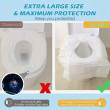 100pcs Disposable Toilet Seat Covers, Flushable Paper Toilet Mats, Travel Essential, Suitable For Airplane, Travel, Public Restrooms And Camping, Lightweight And Hygienic, Bathroom Decor, All Season - Multicolor - View 9