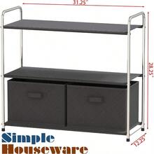 Simple Houseware 3-Tier Closet Storage with 2 Drawers Dark Gray - Grisoscuro - Ver 3