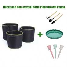 2/3pcs Thickened Breathable Non-Woven Planting Bags | Free [Gardening Tools/Tray/Auto Drip Irrigator] | Create Your Home Garden. Balcony Healing Farm Garden