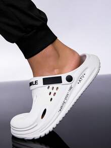 2026 New Hollow Hole Sandals, Men's Summer Non-Slip Closed Toe Slippers, EVA Thick Soft Lightweight Beach Slides, Couples Unisex - White - View 7