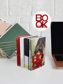 2pcs Minimalist Modern Bookshelf, Anti Slip Bookshelf, Heavy-Duty BOOK Metal Book Holder/CD Storage, Home Decoration Book Stand, Book Holder, Back To School, Study Supplies - Multicolor - View 3