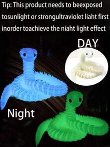 1 Item - A 3D Printed Snake Decoration With Eyes - A Stunning Decoration With Detachable Eyes, More Realistic, With Freely Movable Joints, Capable Of Changing Various Postures. Suitable For Car, Home, Party Decorations, As Well As Holiday Birthday Gifts, Room Decorations, Tabletop Display Decorations, Birthday Gifts, Party Tabletop Decorations, Which Can Enhance The Atmosphere! Eye Colors Are Random - Multicolor - View 10