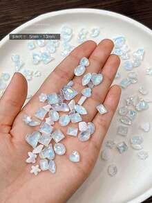 (متوفرة بألوان متعددة) ملحقات فن الأظافر عالية الجودة - 30 قطعة مختلطة من الراين ستون الزجاجي الشفاف ثلاثي الأبعاد، زخارف أظافر بشكل قلب وغير متماثل، لوازم الأظافر، أحجار الأظافر - متعدد الألوان - مشاهدة 16