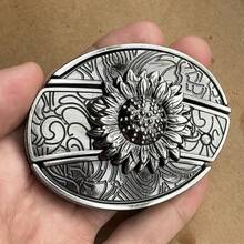 1 PC Fashionable Retro Personalized Belt Buckle, Fashionable Belt Buckle, Men's Belt Buckle Accessory - Flowers - View 37