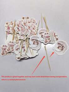 32 Stücke/Packung Baby Dusche Party Bär Cupcake Topper, Bär Themen Baby Dusche Party Dekorationen, Dschungel Tier Thema Baby Dusche Geburtstags Party Kuchen Dekorationen, Rosa Baby Dusche Heim Dekor Geschenke (Blau/Rosa) - Verschiedenfarbig - Übersicht 8