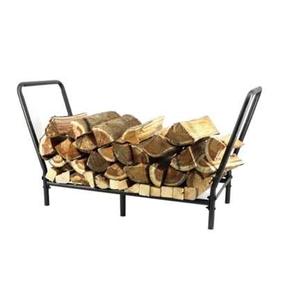 Firewood RackFirewood Storage Rack Log Holder Stand Firewood Rack Holder For Wood Storage Carbon Steel Fire Wood Rack Log Storage For Fireplace Indoor OutdoorBlack