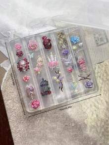 Beautizon Nailartlab 1pc Thorn Rose Nail Art Mold, Dark Gothic Style, New High Transparency Nail Mold - Multicolor - View 5