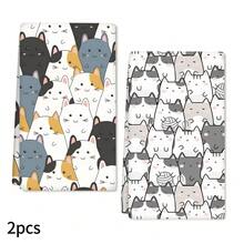 1 Stück Katzen-Muster Haustier-Themen Küchentuch, super weich aus Mikrofaser, moderner Stil, maschinenwaschbar, farbbeständig, Geschirrtuch, Reinigungszubehör geeignet für Küche, Esszimmer, Badezimmer, Kombinations-Sets erhältlich - Verschiedenfarbig - Übersicht 14
