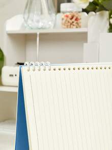 1pc A5 Loose Leaf Binder Notebook, Transparent Cover With Plastic Ring, 60 Sheets 120 Pages Lined Paper, Removable Refillable Study Notebook For School, Stationery Essentials - Multicolor - View 5