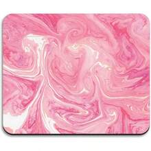 CYPNMouse Pad Tapete para Mouse Marmol Rosa 22 x 18 cm Mousepad Gamer - Base Anti-Derrapante Superficie Suave y Deslizante - Alfombrilla para Mouse y Escritorio. ElementalFashion - Mármol rosa - Ver 1