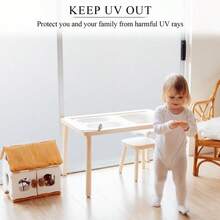 Arthome 90x254CM Pelicula Privacidad Ventanas Película de VidrioSin Pegamento Vinilo Pegatina de Ventanas Adherencia Electrostática Anti UV Adecuado Hogar Sala Baño Dormitorio Cocina Oficina - Blanco - Ver 3