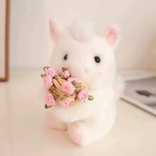 Artificial Bouquet, White Rabbit Plush Toy, Easter Egg Rabbit, Children's Backpack Charm, Keychain, Pink And White Rabbit Holiday Ornament, Christmas, Thanksgiving, Valentine's Day, Birthday Gift For Boyfriends And Girlfriends. - Multicolor - View 12