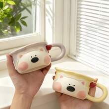 Charming Playful West Highland Terrier-Shaped Ceramic Mug - Durable Enamel-Glazed 3D Craft Beverage Set For Daily Home Use, Party Gatherings, Weddings, Gift Giving & Office Settings