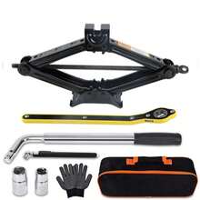Scissor Jack, Car Jack Kit, 2 Ton (4409 Lbs) Tire Jack Tool Kit, Universal Car Emergency Kit With Lug Wrench, Tire Changing Kit For Car SUV - Multicolor - View 10
