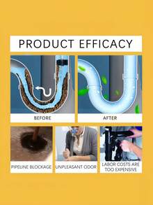 1片高效管道疏通片，有效溶解油脂和毛发，快速疏通管道，适用于厨房、水槽、厕所、下水道及各种排水系统，有效维护家庭排水畅通。 - 固體 - 查看 8