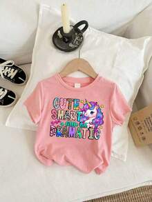 3pcs Toddler Cartoon Print Short Sleeve Set - Multicolor - View 3