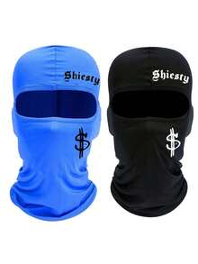 2件/1件字母和美元符号图案滑雪面罩拉法帽，男女通用，防紫外线防风围巾，适合滑雪和摩托车骑行 - 多色 - 查看 16