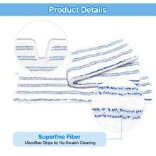 Replacement Microfiber Mop Pads Compatible With O-Cedar Flat Mop - Green and White - View 1