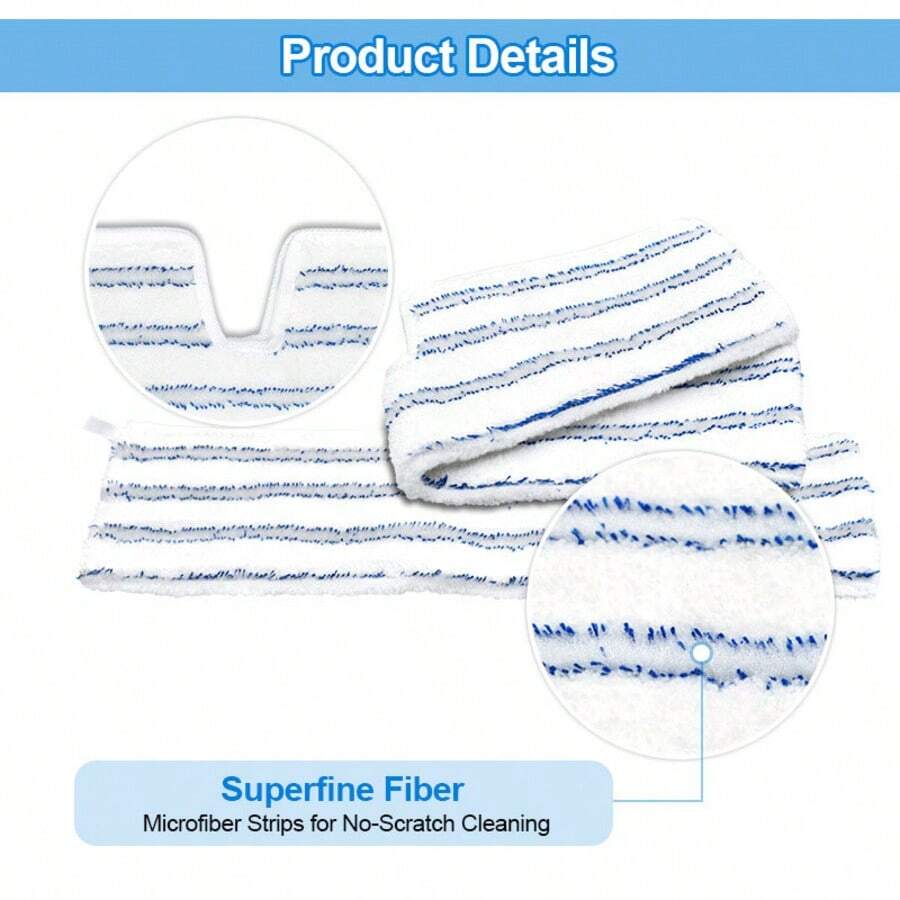 Replacement Microfiber Mop Pads Compatible With O-Cedar Flat Mop - Green and White - View 1