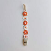 1pc Baby Daisy Pacifier Chain, Anti-Lost Pacifier Clip, Teether And Pacifier Holder, Random Color And Patterns Assorted